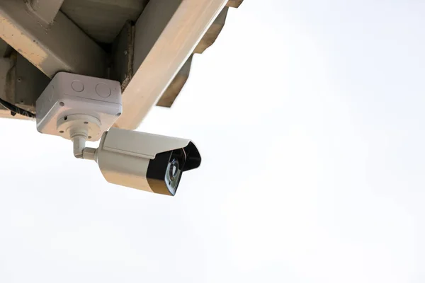 Sistema Videosorveglianza Cctv Sicurezza Online All Aperto Casa Uno Sfondo — Foto Stock