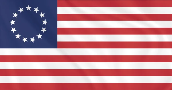 Вектор Американського Прапора Бетті Росс Старий Прапор Сполучених Штатів Америки — стоковий вектор