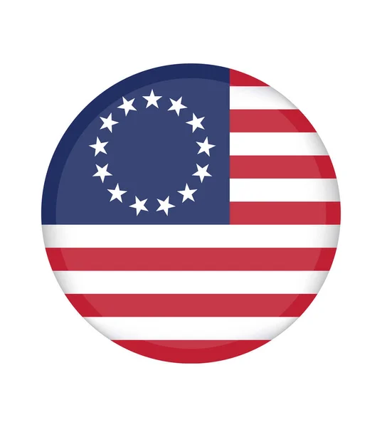 Vector Bandera Betsy Ross Antigua Bandera Los Estados Unidos América — Archivo Imágenes Vectoriales