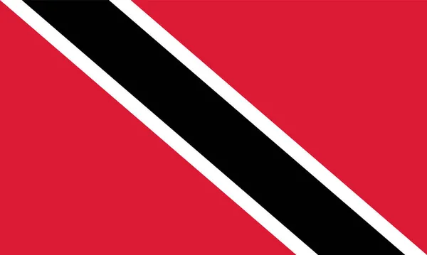 Drapeau National Trinité Tobago Couleurs Officielles Proportion Correctement Drapeau National — Image vectorielle
