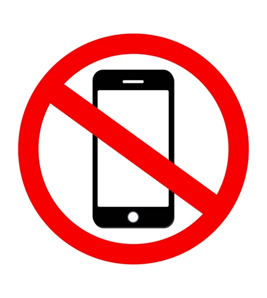 Print Значок Предупреждения Используйте Символ Мобильного Телефона Мобильной Вывески Мобильный — стоковый вектор