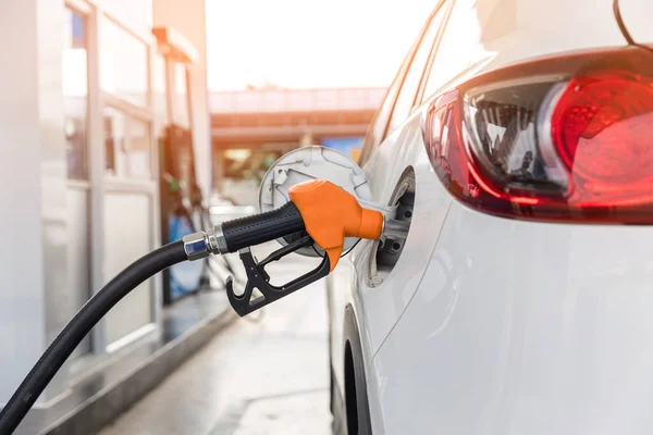 Refill Filling Oil Gas Fuel Station Gas Station Refueling Fill — Stock Photo, Image