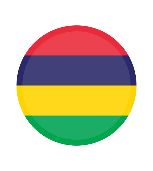 Bandera Mauricio Nacional Colores Oficiales Proporción Correcta Bandera Nacional Mauricio — Vector de stock
