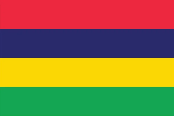 Národní Mauricijská Vlajka Oficiální Barvy Proporce Správně Národní Mauricijská Vlajka — Stockový vektor