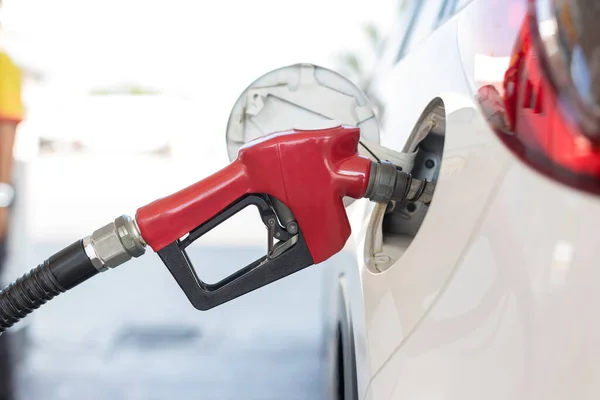 Refill Filling Oil Gas Fuel Station Gas Station Refueling Fill — Stock Photo, Image