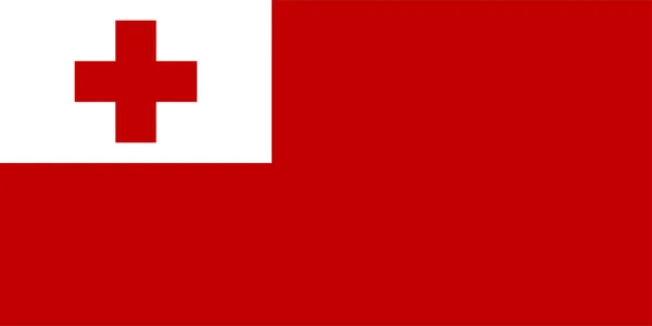 National Tonga Flag Official Colors Proportion Correctly National Tonga Flag — Stock Vector