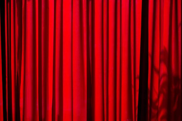 Red Curtain Abstract Red Waving Curtain White Bedroom Apartment Curtain — Stock Photo, Image
