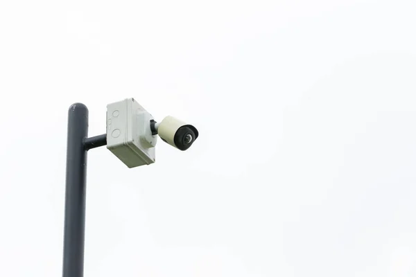 Sistema Vigilância Câmera Cctv Segurança Livre Casa Uma Noite Turva — Fotografia de Stock