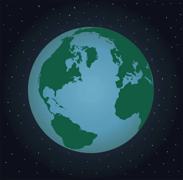 行星地球图标 扁平的地球图标 Infographics Earth 简化地球球 — 图库矢量图片
