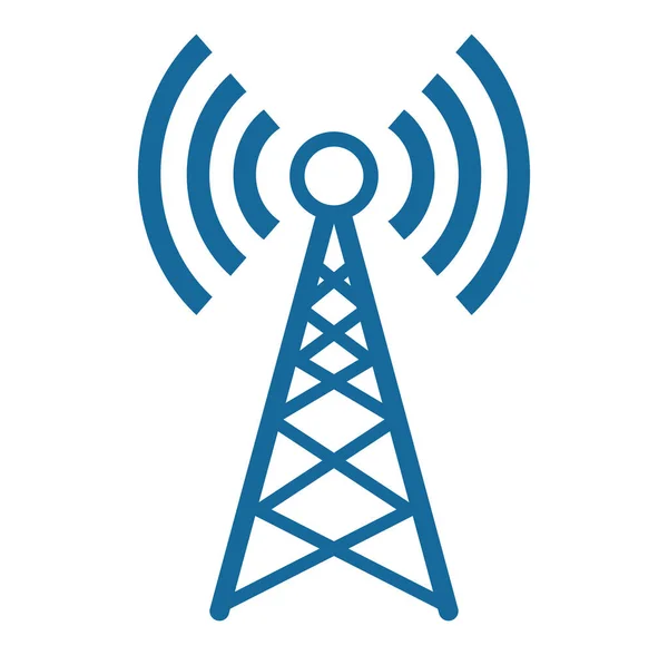 Sender Antennensymbol Signalturmsymbol Kommunikationsantenne Einfach — Stockvektor