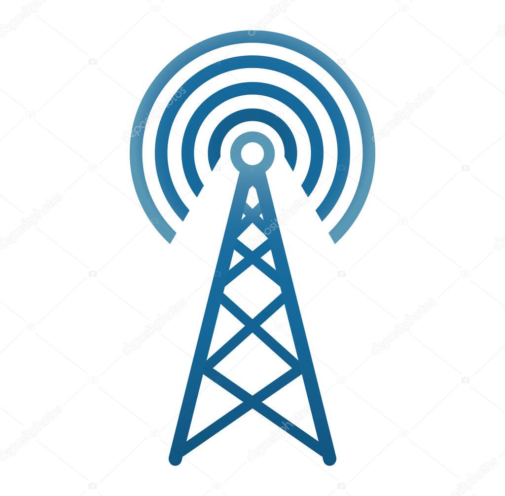 Transmitter antenna symbol. signal tower icon. Communication antenna simple 