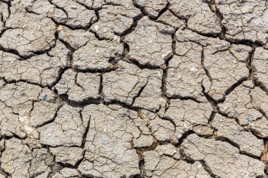 Cracked earth. Cracked mud from drought in the desert. Dry soil