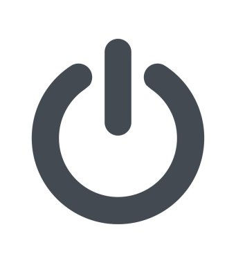 Güç düğmesi sembolü. simge tuşuna basma gücü