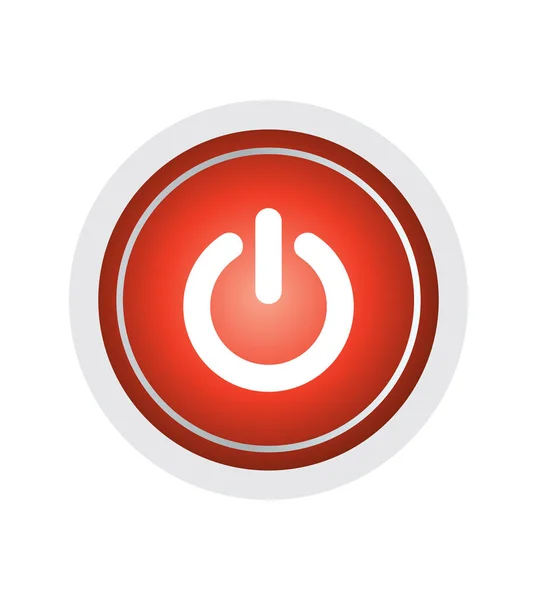 Power Button Symbol Icon Push Button Power — Stock Vector