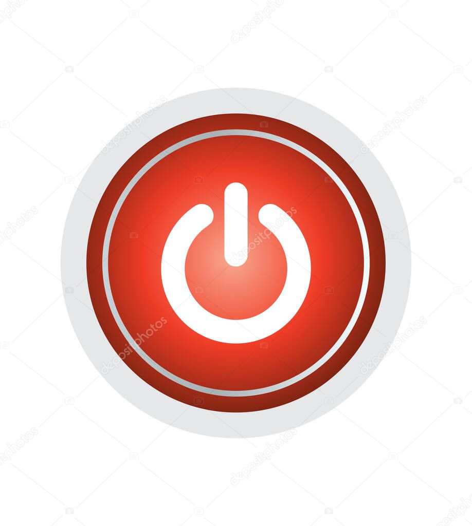 Power button symbol.  icon push-button power