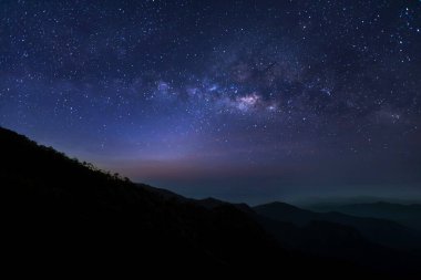 universe space and milky way galaxy with stars on night sky background.