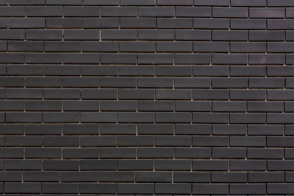 Texture Black Brick Wall Pattern Background Black Brick Wall Texture — Stock Photo, Image