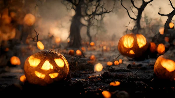 Spooky Horror Background Concept Holiday Event Halloween Banner Background Concept — Stockfoto