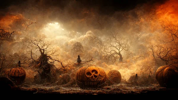 Spooky Horror Background Concept Holiday Event Halloween Banner Background Concept — Photo