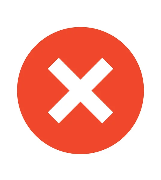 Cross Sign Element Red Grunge Icon Check Mark Symbol Close — 스톡 벡터