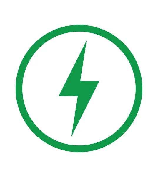 Electric Power Logo Energy Thunder Electricity Symbol — Stock vektor