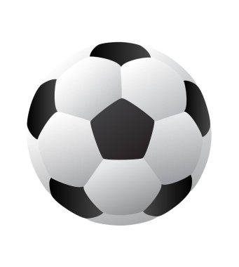 Futbol topu ya da futbol şablonu. Spor için doğal renk kullanımı. Beyaz zemin üzerinde futbol topu ya da futbol topu.