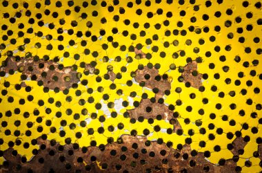 eski araba eski Sarı metal ızgara