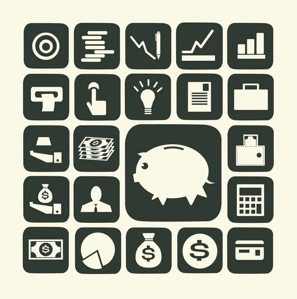 Finans ve para Icon set