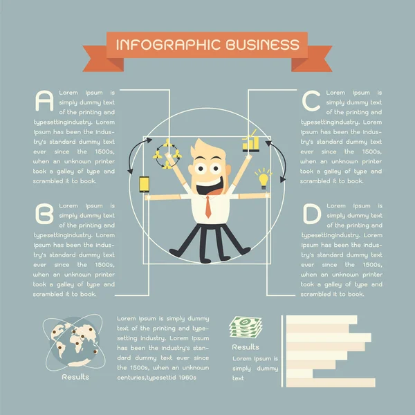 Infográficos Negócios — Fotografia de Stock