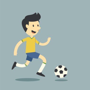 eğlenceli bir futbolcu 