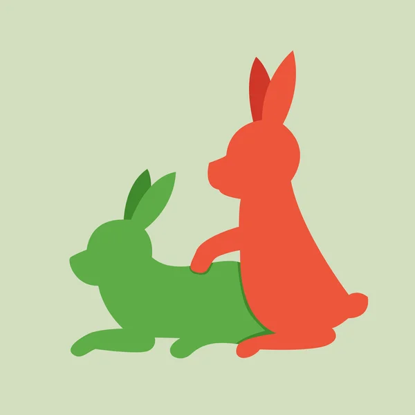 Rabbits animal sex — Stock Vector