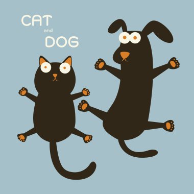 Kedi ve köpek.