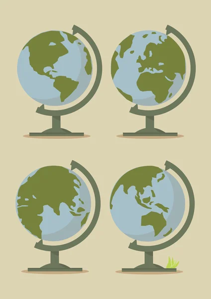 Cartes Globe du monde — Image vectorielle