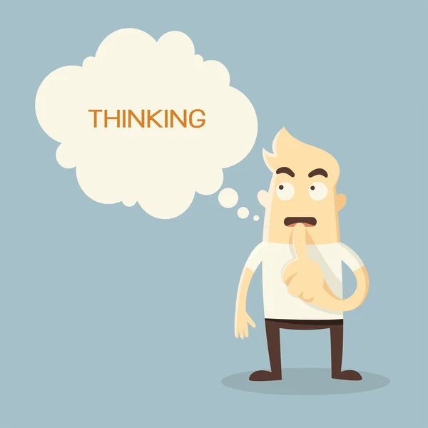 Thinking man — Stock Vector