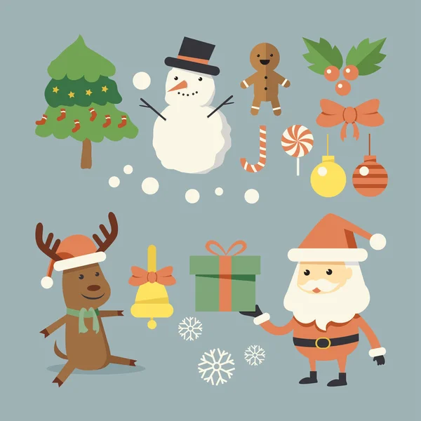 Kerst set — Stockvector