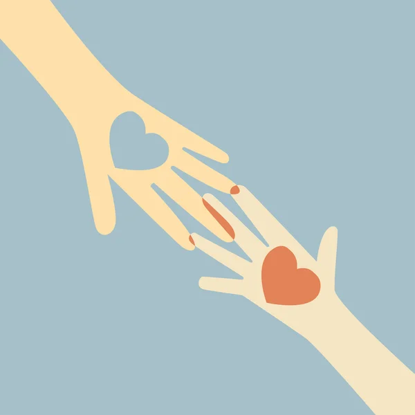Hand giving love heart — Stockový vektor