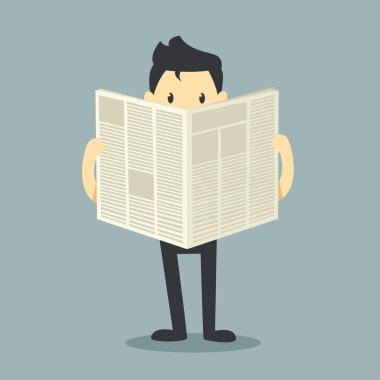 İş adamı gazete okuyor. 