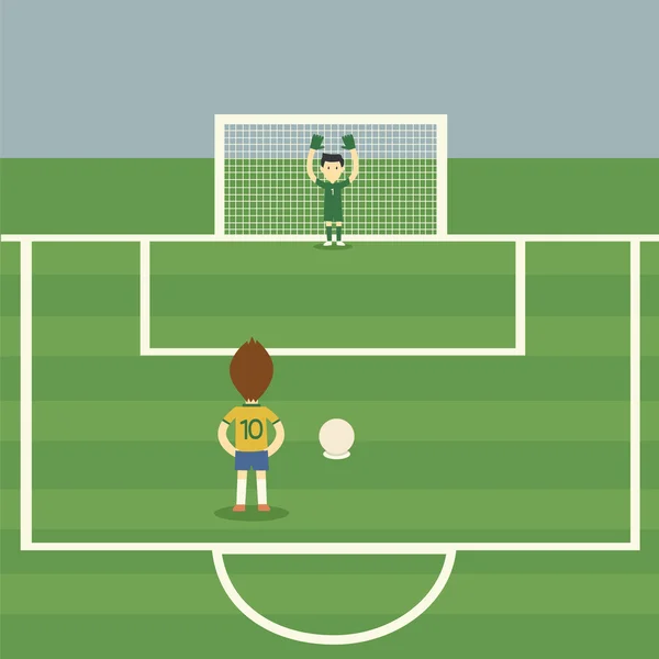 Penalty Kick — Stock Vector