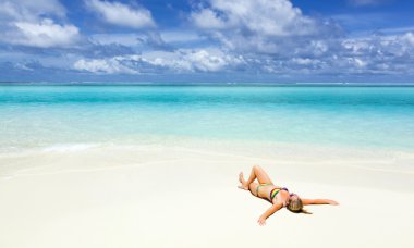 Maldivian coast travel to paradise clipart