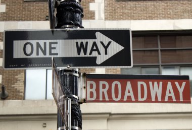 Broadway Sokağı işaret noho içinde