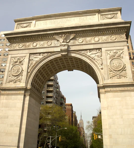 Łuk w washington square park w Nowym Jorku — Zdjęcie stockowe