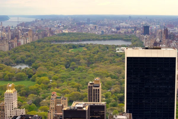Центральный парк, Нью-Йорк с высоты птичьего полета — стоковое фото