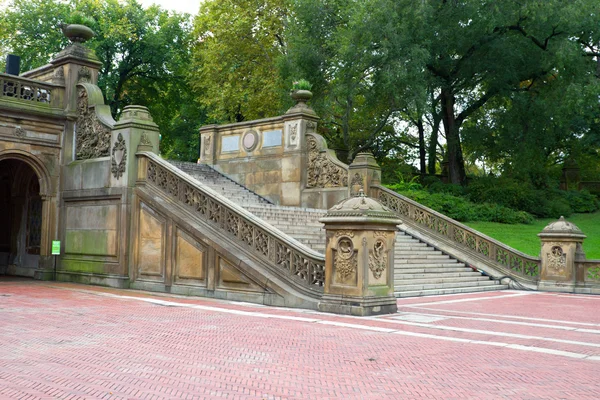 Zdobione schody w bethesda taras, central park, Nowy Jork — Zdjęcie stockowe