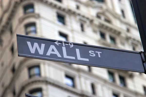 Wall Street Sign, Nova Iorque — Fotografia de Stock