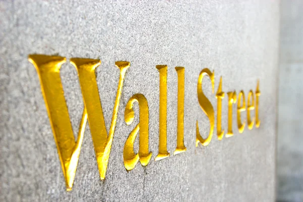 Wall street teken, new york — Stockfoto