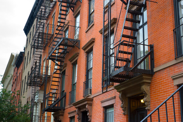 Residential buildings located in the east village in downtown Manhattan, New York