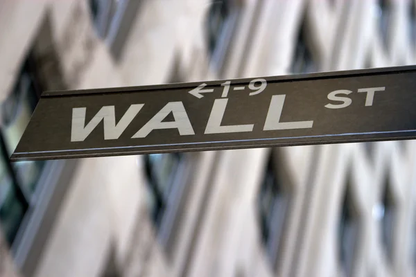 Segno di Wall street, new york — Foto Stock