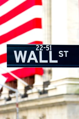 Wall street işaret, new york