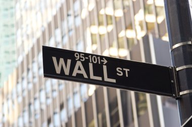 Wall street işaret, new york