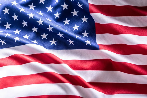 Κυματιστή Σημαία Των Ηνωμένων Πολιτειών Εθνικό Σύμβολο Χώρας Και Κράτους — Φωτογραφία Αρχείου